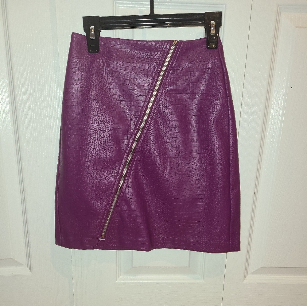 BAR III Faux Leather Mini Skirt XXS